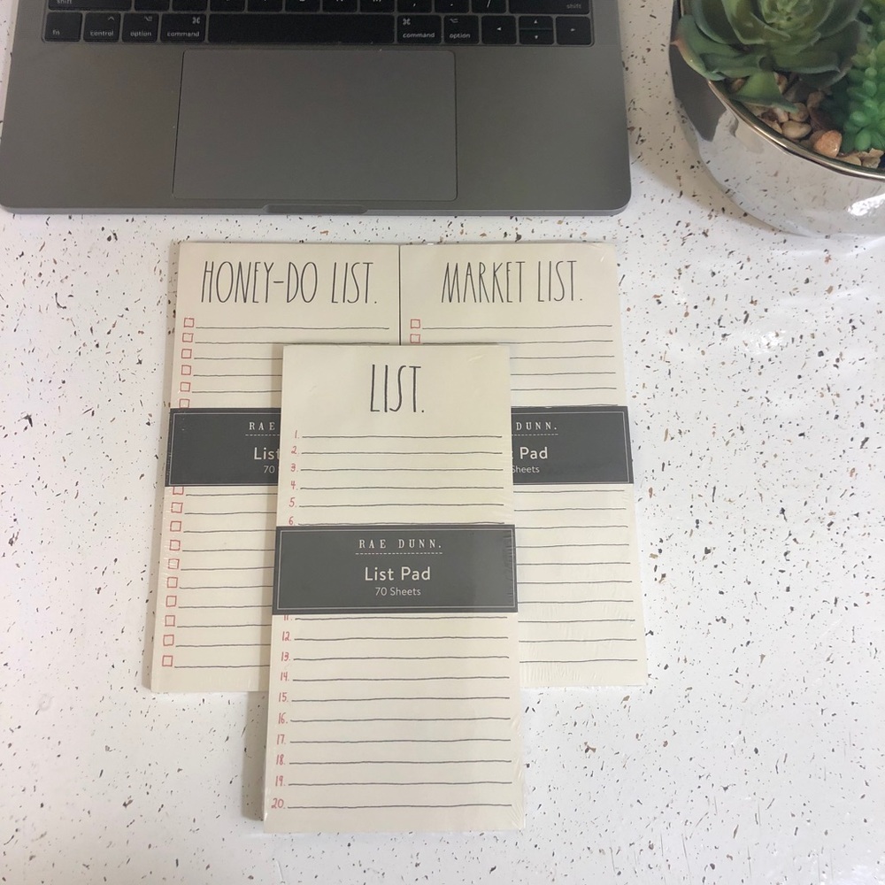 3 Rae Dunn List Pads - Picture 2 of 3
